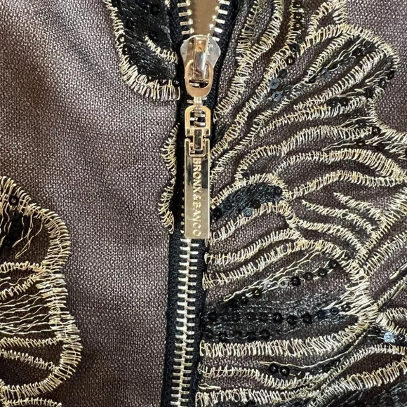 NWT Bronx & Banco Gold Floral Lace Mini Dress $650 - Picture 12 of 14